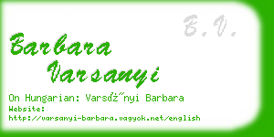 barbara varsanyi business card